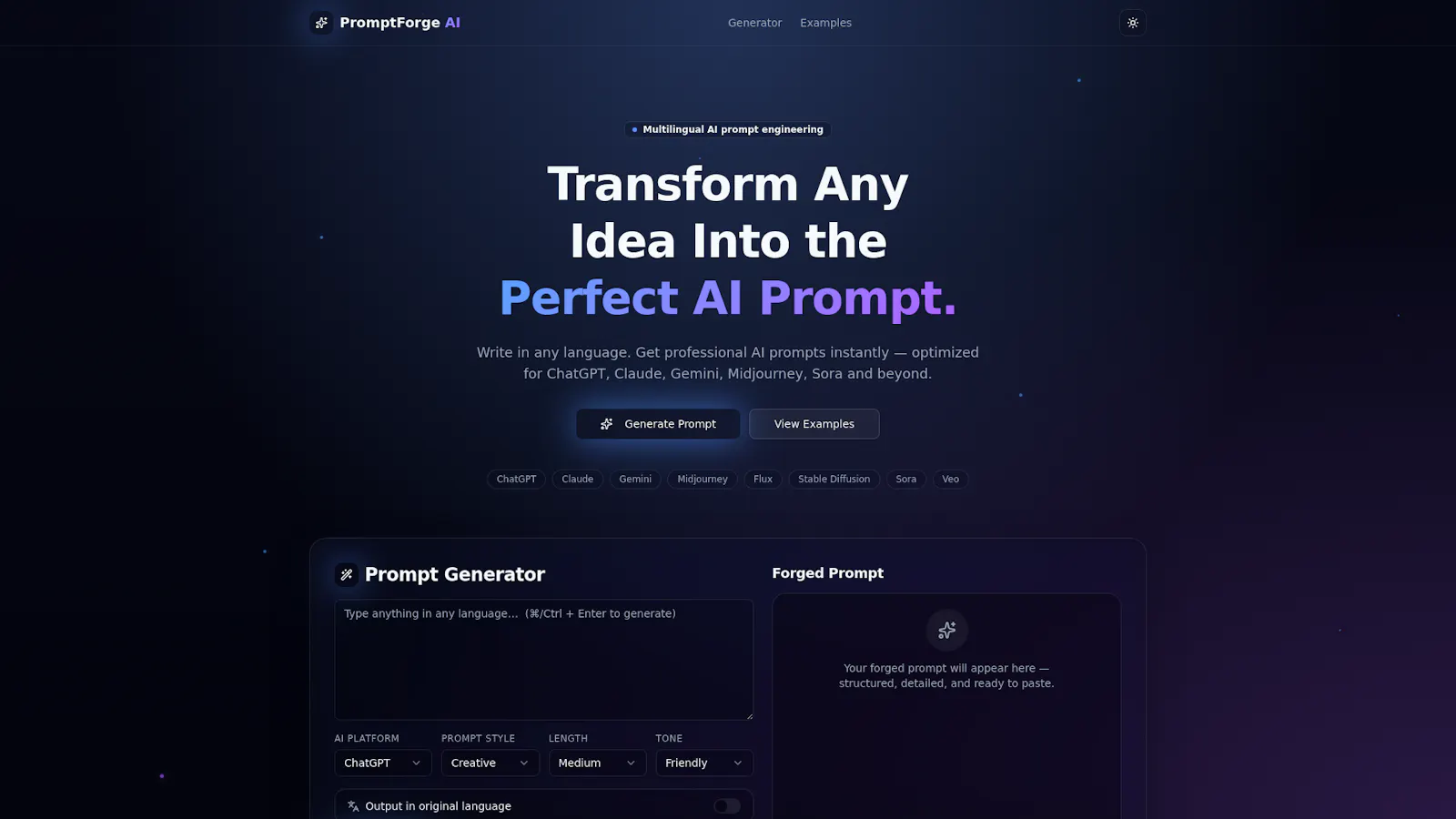 Promptforge screenshot 1