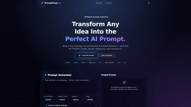Promptforge screenshot 1