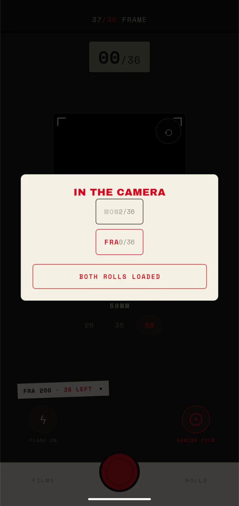 FRAME 37 — film camera for your phone. screenshot 2