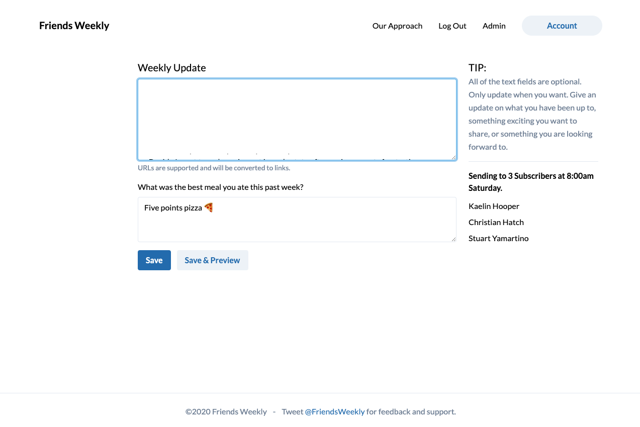Friends Weekly gallery image
