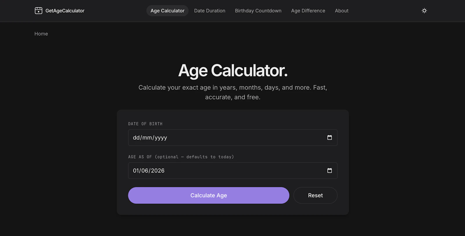 GetAgeCalculator screenshot 2