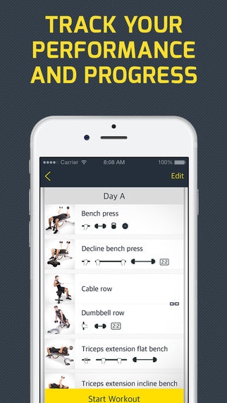 Workout app gallery image