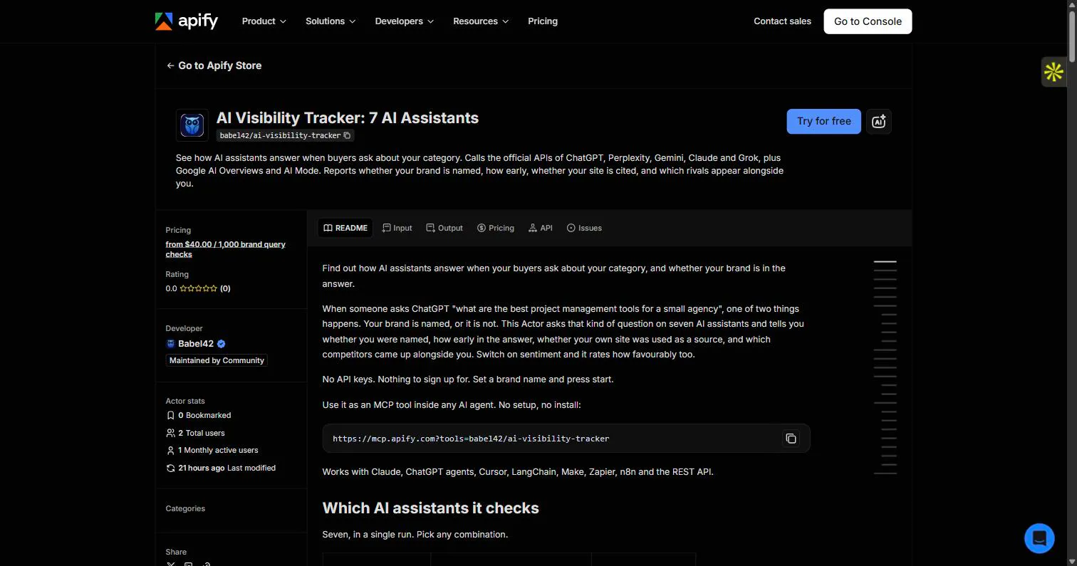 Babel42 AI Visibility Tracker gallery image