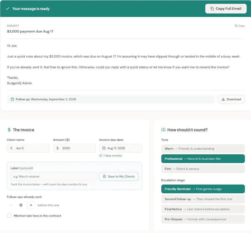 BudgeHQ  screenshot 2
