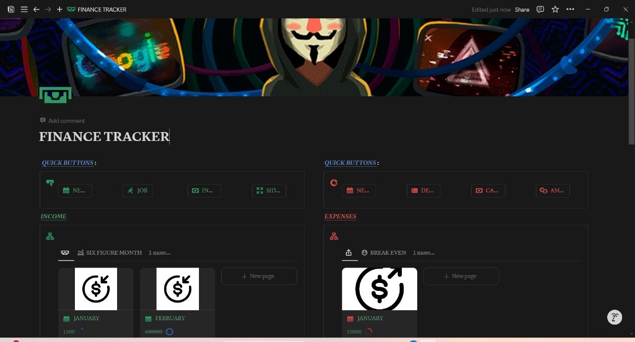 Finance tracker gallery image