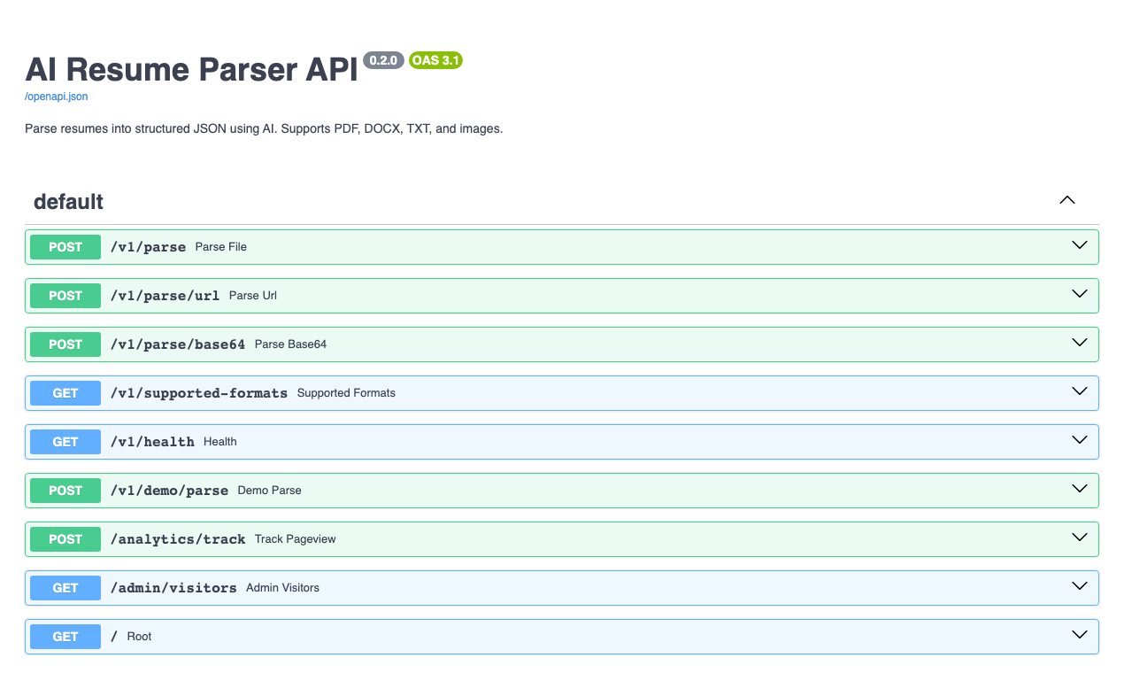 ResumeParser gallery image