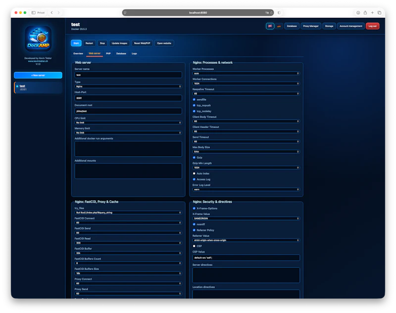 DockAMP Docker Image screenshot 4
