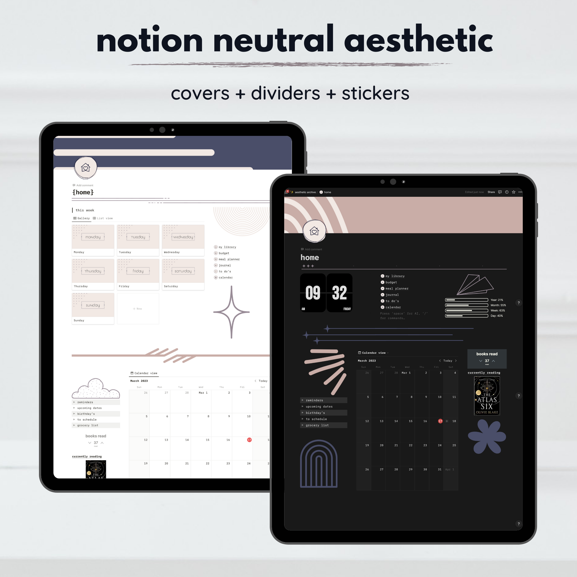 notion aesthetic customization bundle