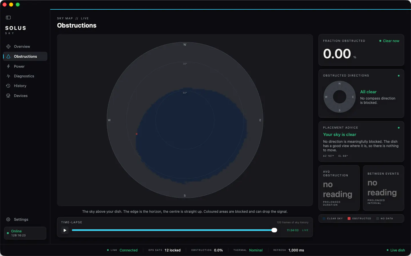SOLUS Sky · Your Starlink and sky above gallery image