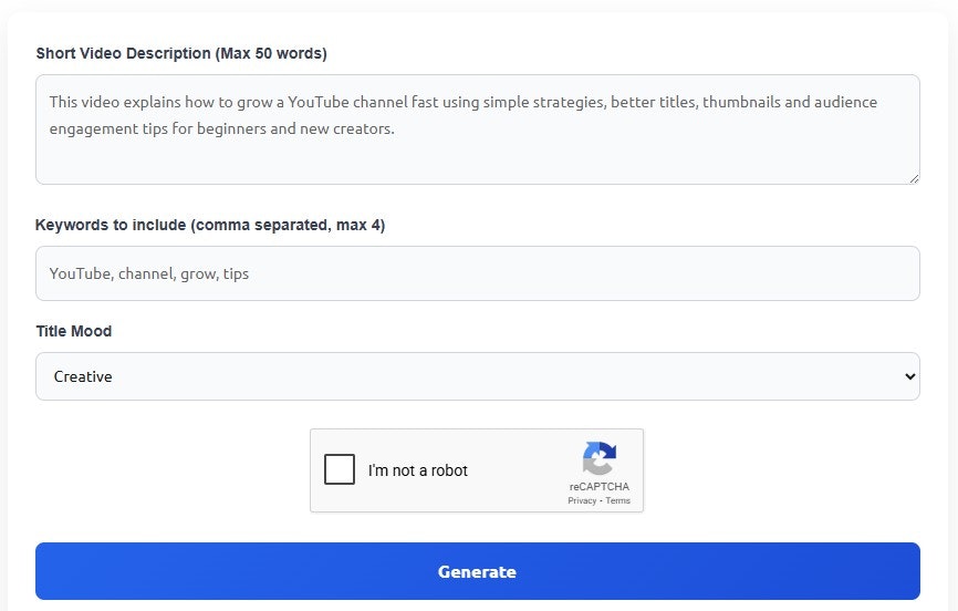 YouTube AI Title Generator gallery image