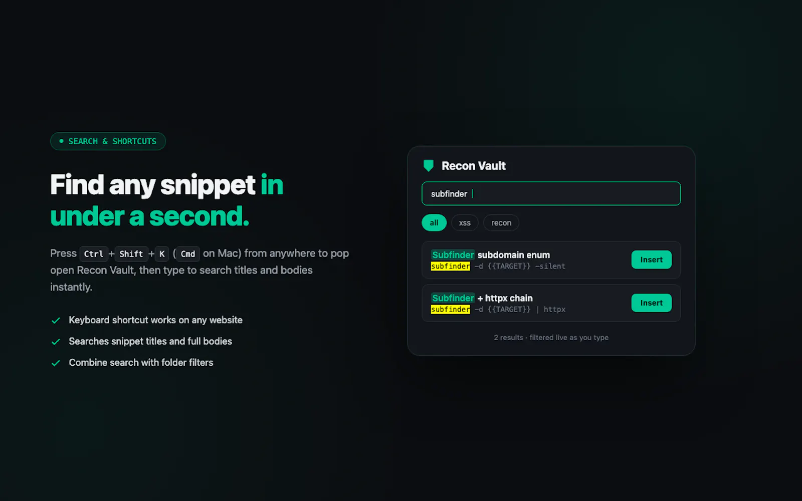 Recon Vault screenshot 2
