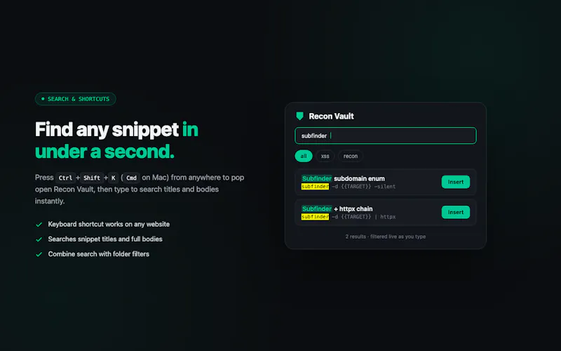 Recon Vault screenshot 2