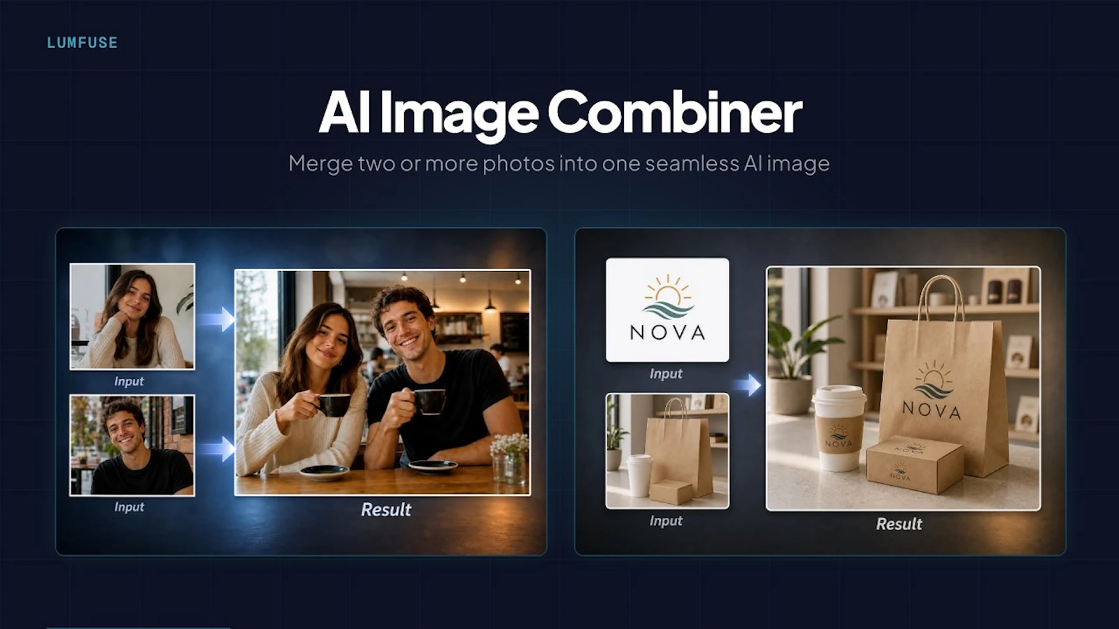 Lumfuse AI Image Combiner screenshot 1 (video preview)