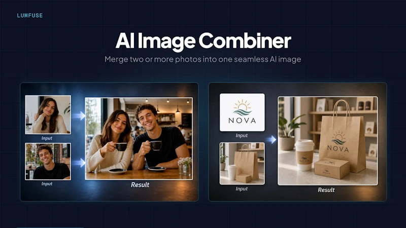 Lumfuse AI Image Combiner screenshot 1 (video preview)