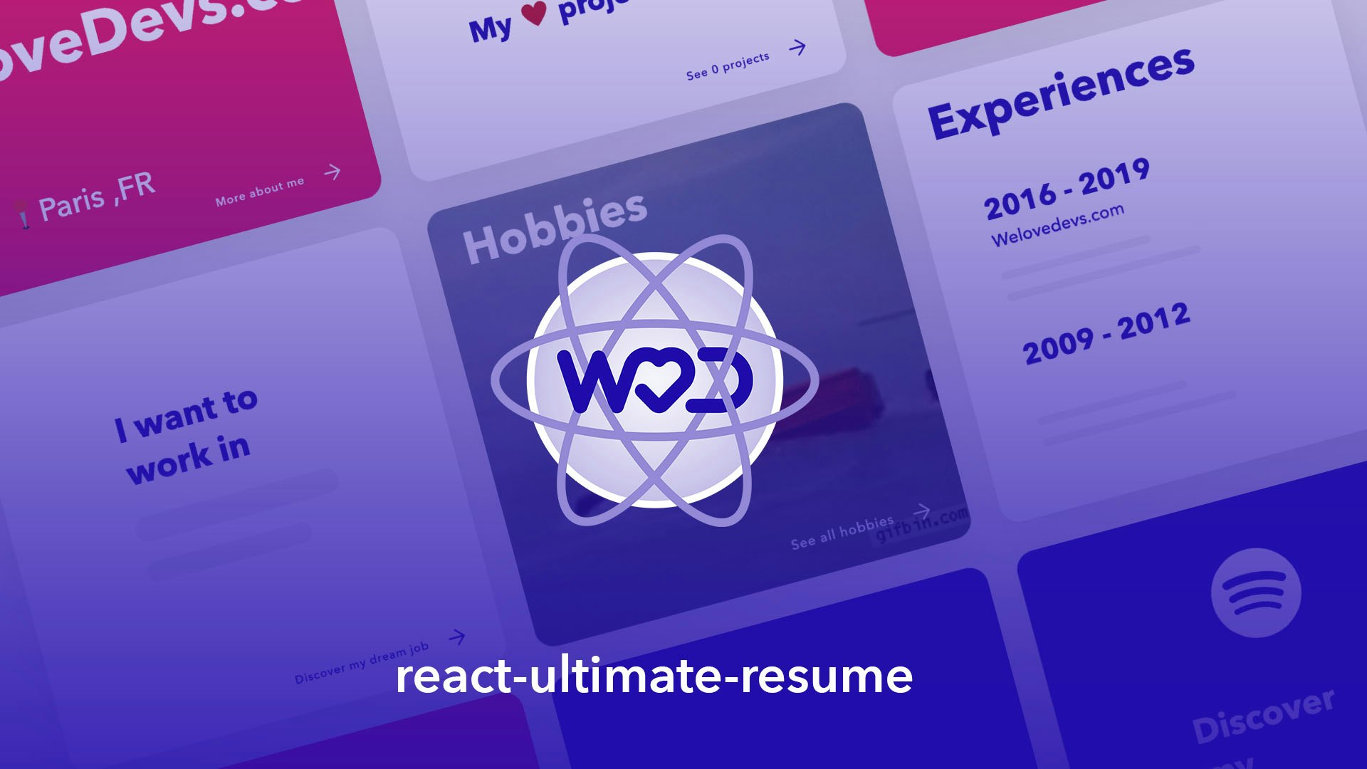 React Ultimate Resume gallery image