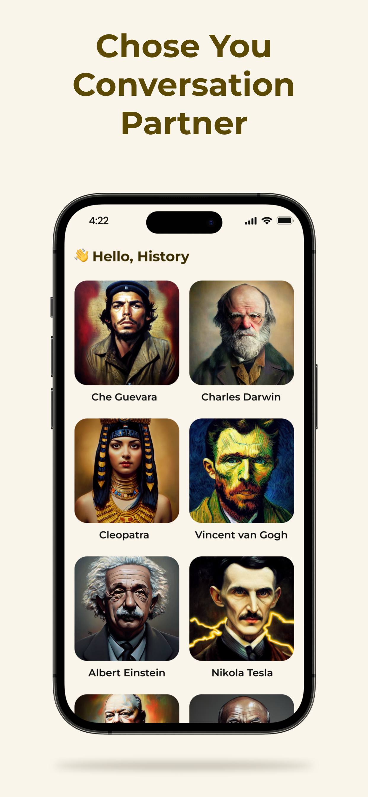 Hallo Geschichte: Ai Chatbot - Chat mit KI erzeugte historische Figuren Medien 2