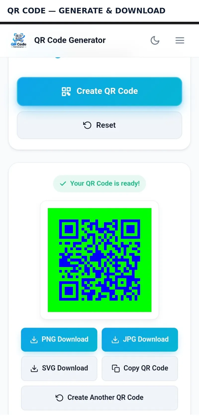 QR Code Generator screenshot 2