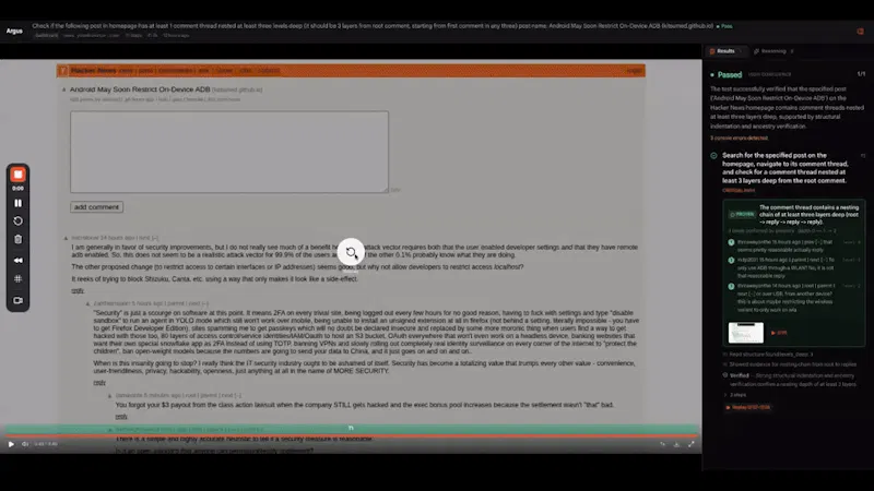 Argus screenshot 1 (video preview)