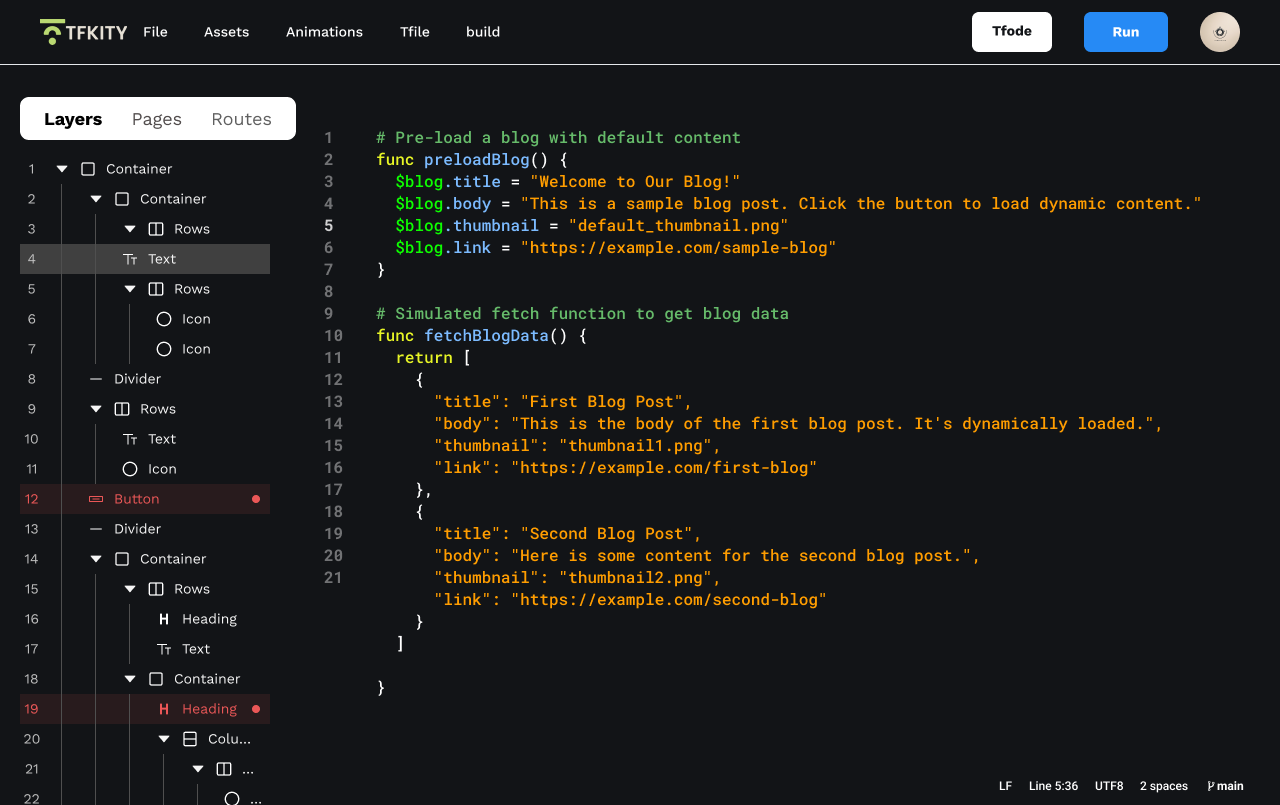 Tfkity - Screenshot 2 showing product features and functionality