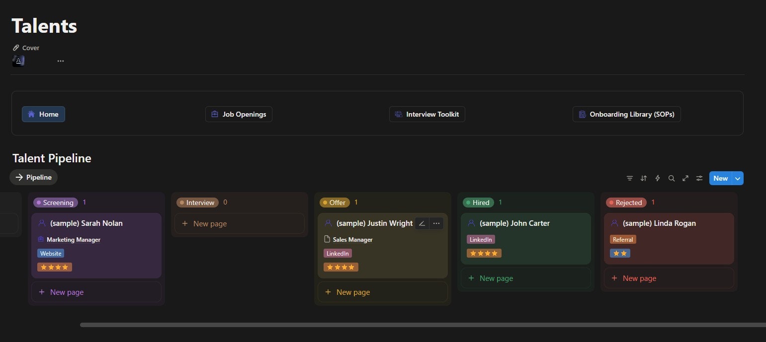 Professional Recruiting OS for Notion gallery image