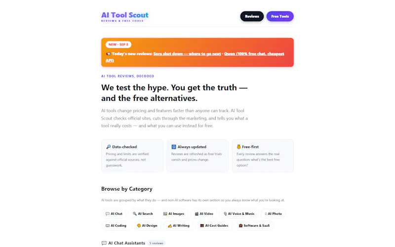AI Tool Scout screenshot 1