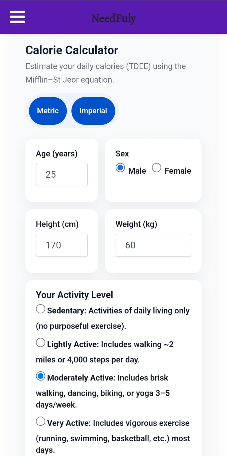 Calorie Calculator by Needfuly gallery image
