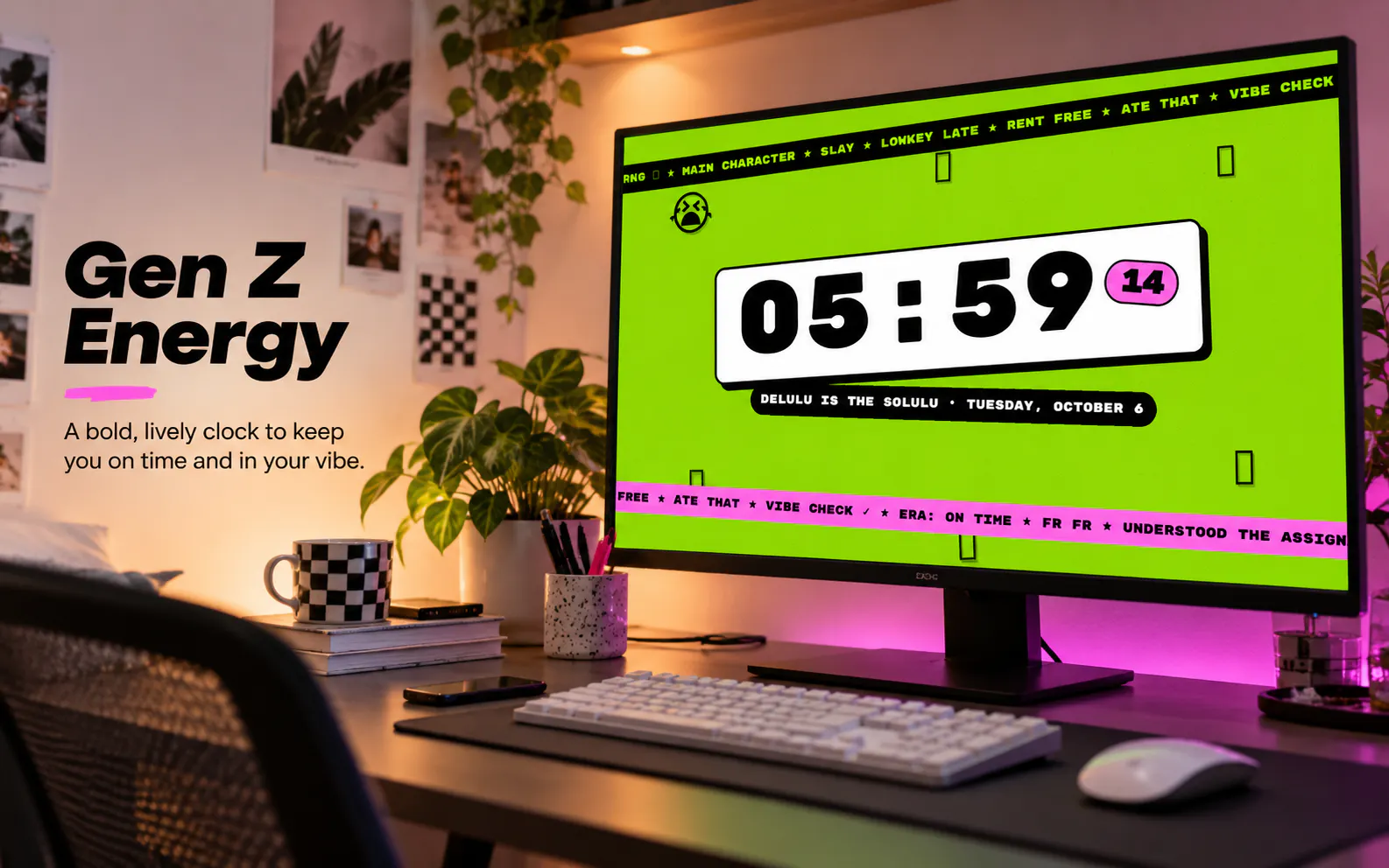 VibeClock Minimalist Flip Clock gallery image