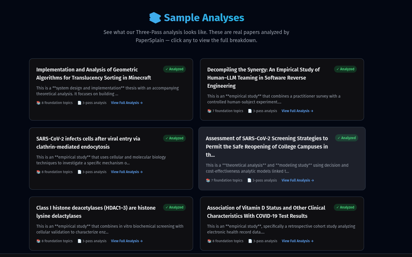 PaperSplain - Screenshot 2 showing product features and functionality