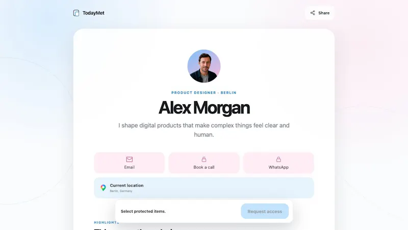TodayMet screenshot 2