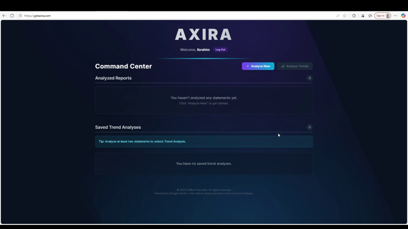 AXIRA-AI 재무 공동 부채 - 은행 진술을 현명한 재무 통찰력으로 전환하십시오. 미디어 1