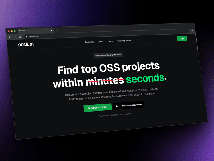 ossium - The True OSS Helper - Product Hunt launch logo and brand identity