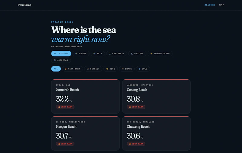 Check sea temperature before beach trip screenshot 4