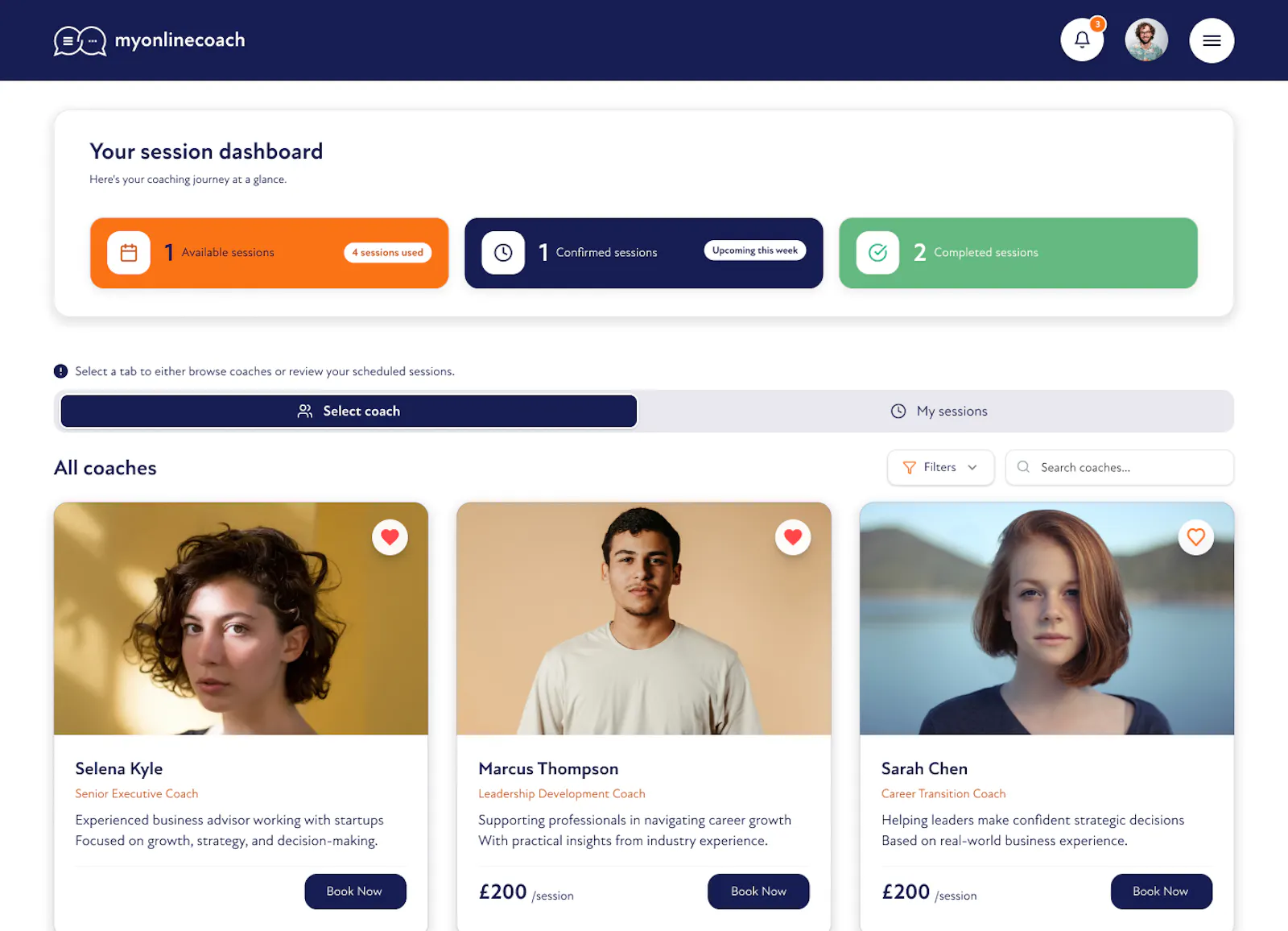 myonlinecoach screenshot 1