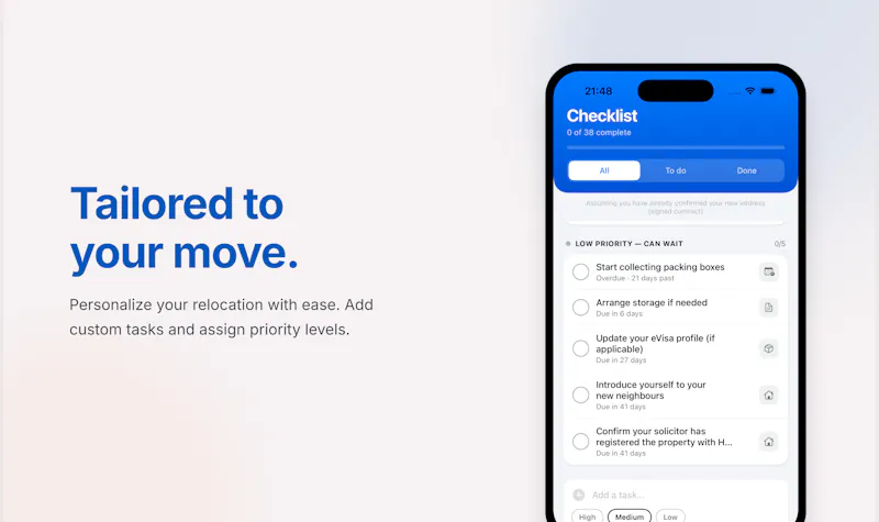 Settly App - UK Moving Planner screenshot 4