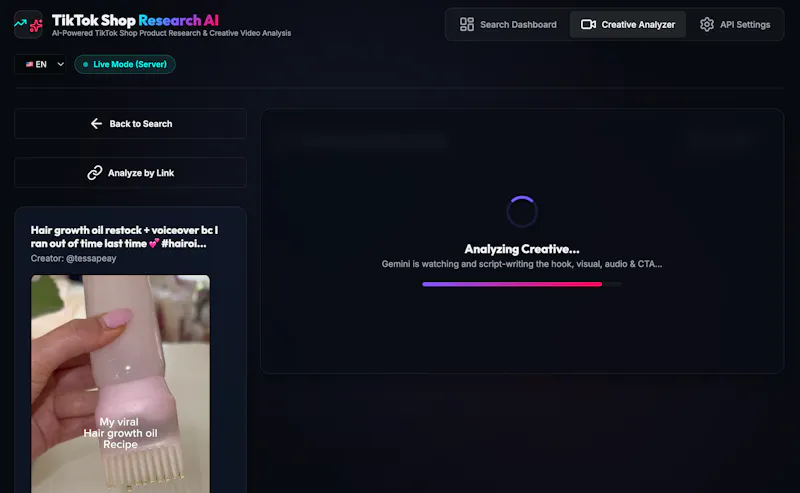 TikTok Shop AI Researcher screenshot 4