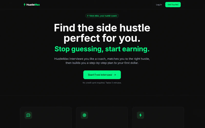 HustleMax — Your Personal Hustle Coach screenshot 1