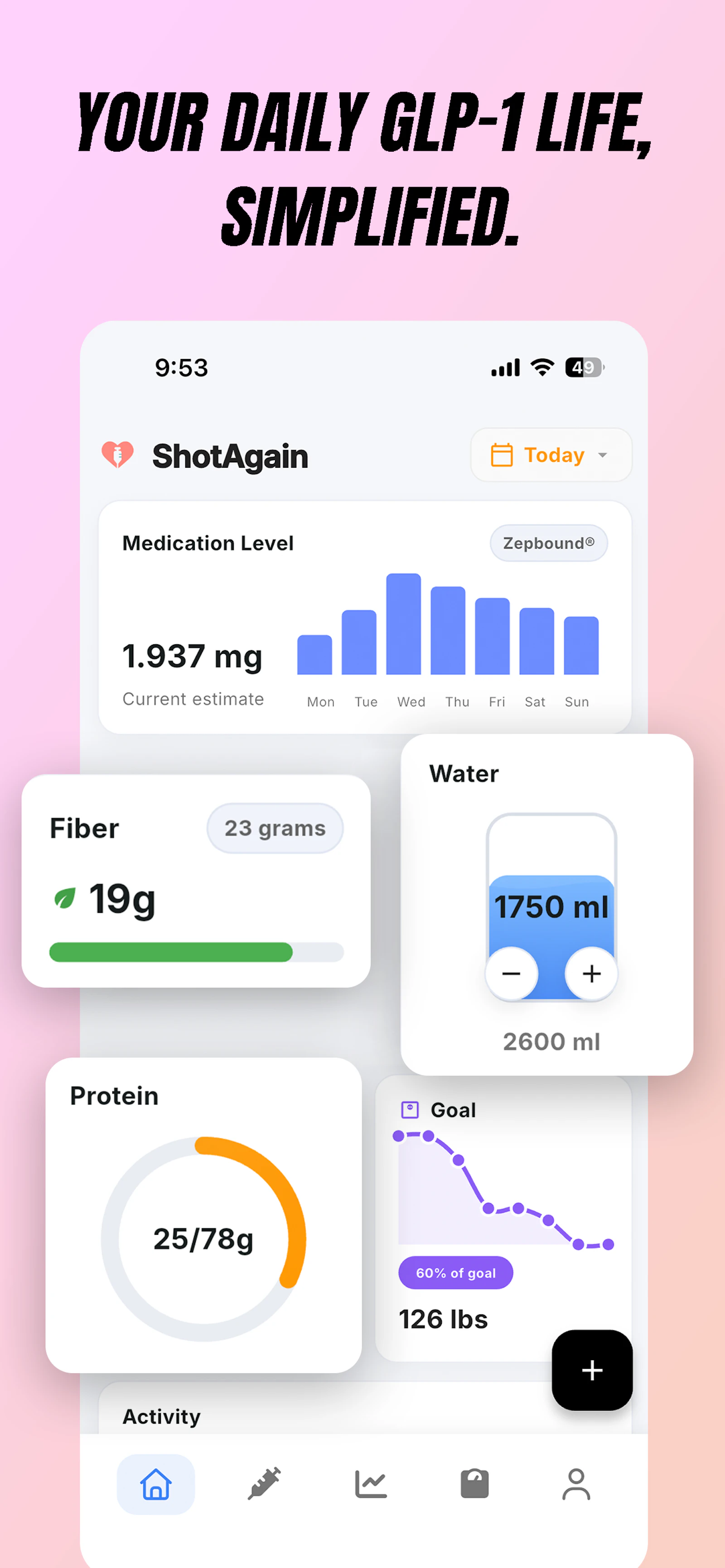 ShotAgain: GLP-1 All-in-1-app screenshot 1