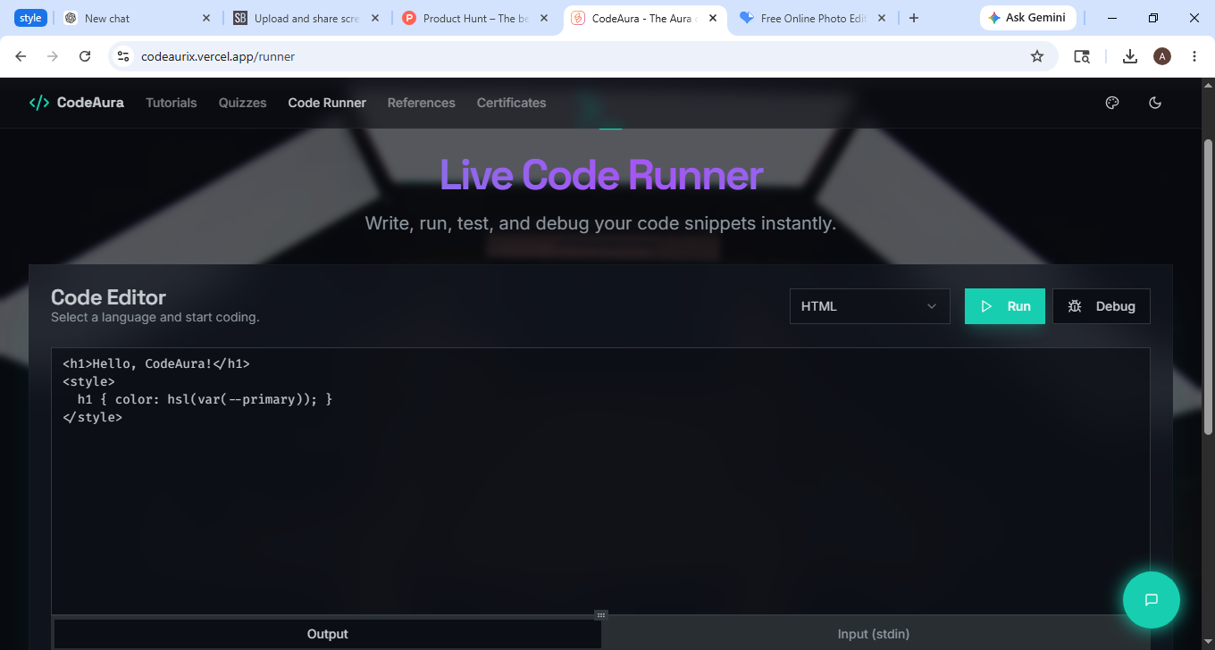 CodeAurix — Learn, Code, Build with AI gallery image