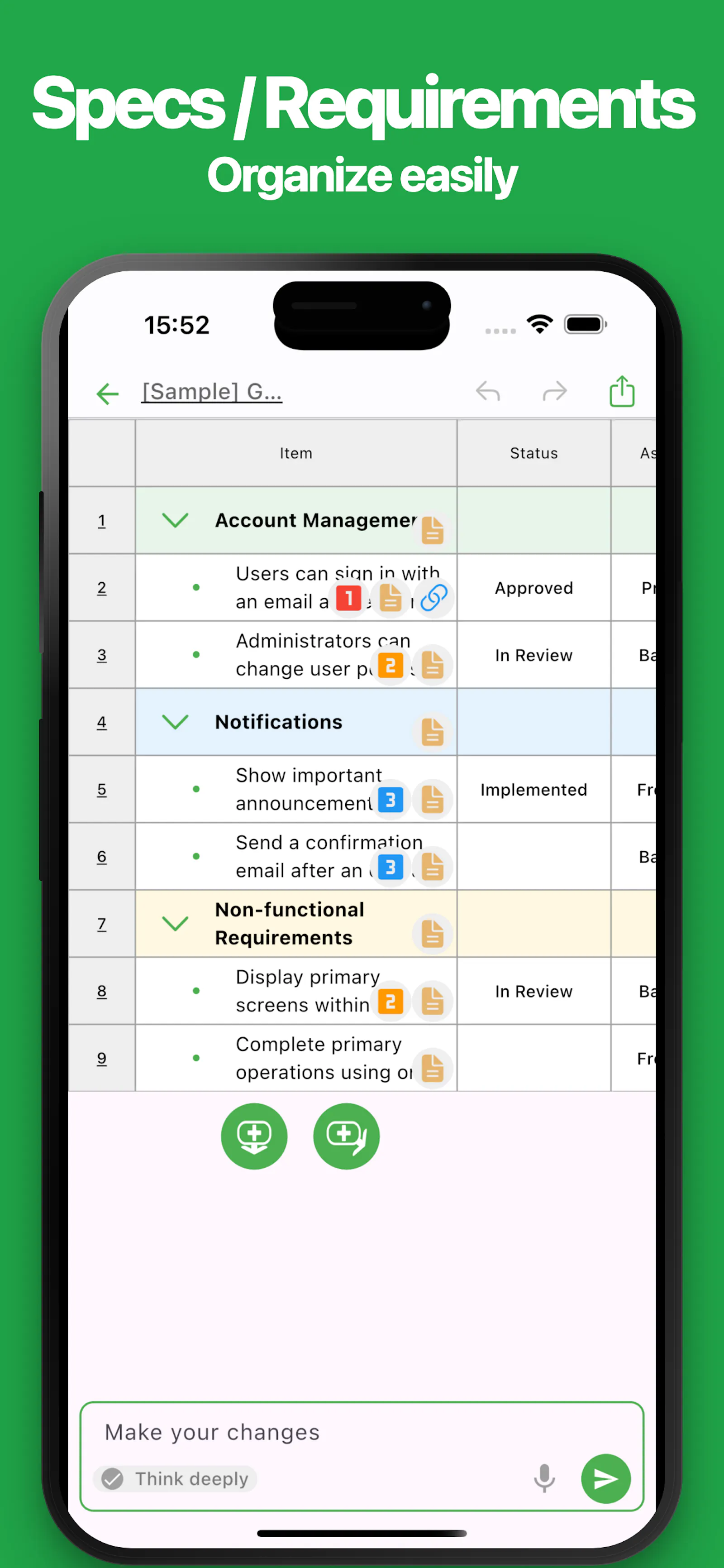 ReqSpec AI: Manage Specification screenshot 1