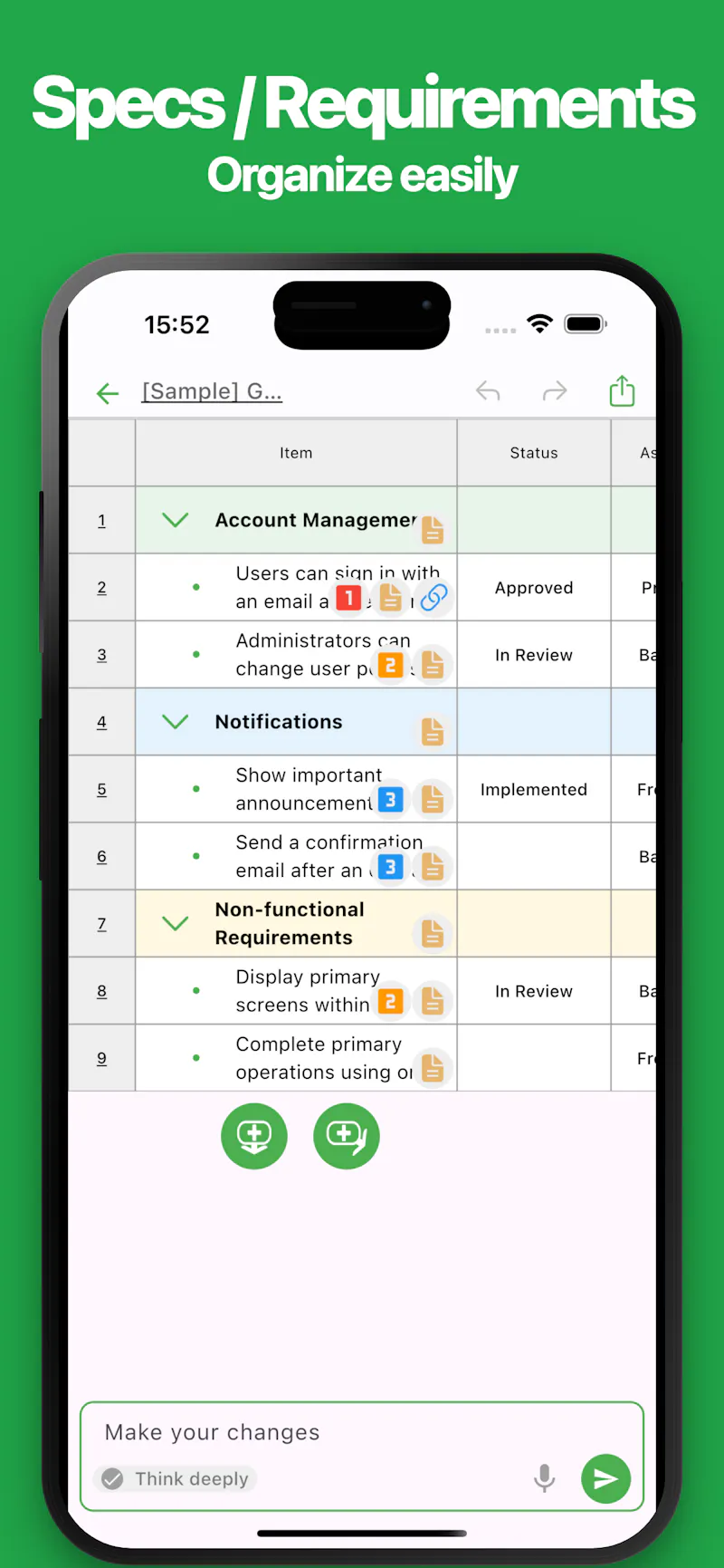 ReqSpec AI: Manage Specification screenshot 1