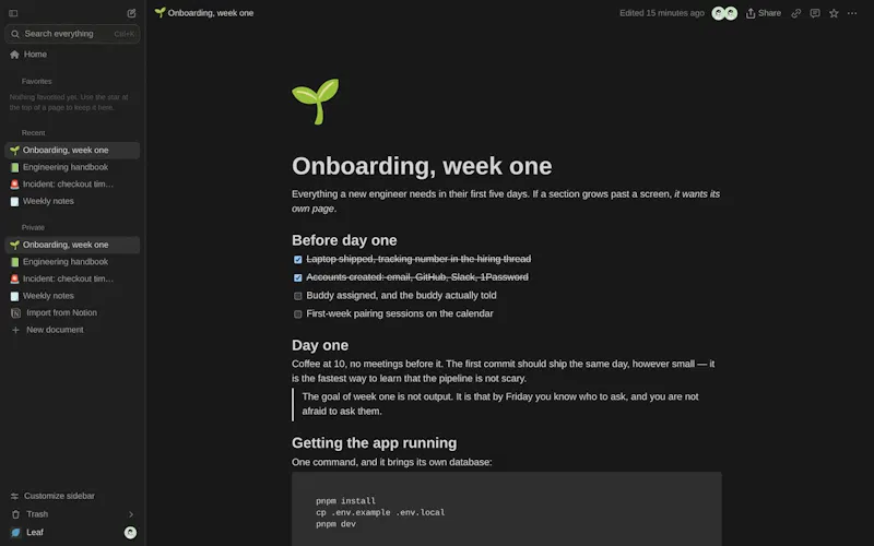 Leaf screenshot 2