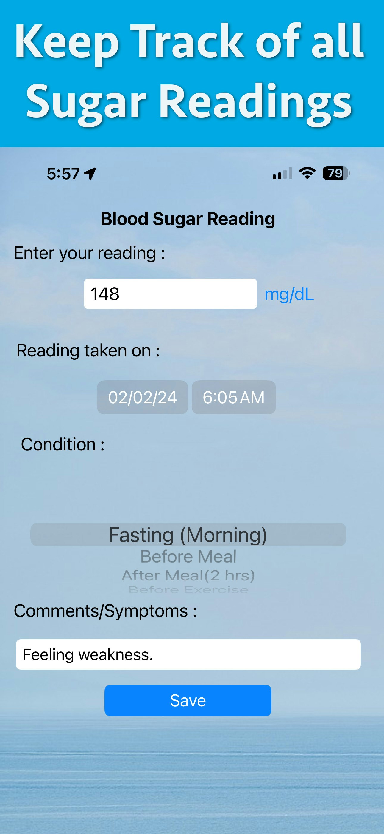 Media Glucotrack-Blood Sugar Monitor - Người theo dõi đường cho bệnh tiểu đường 2