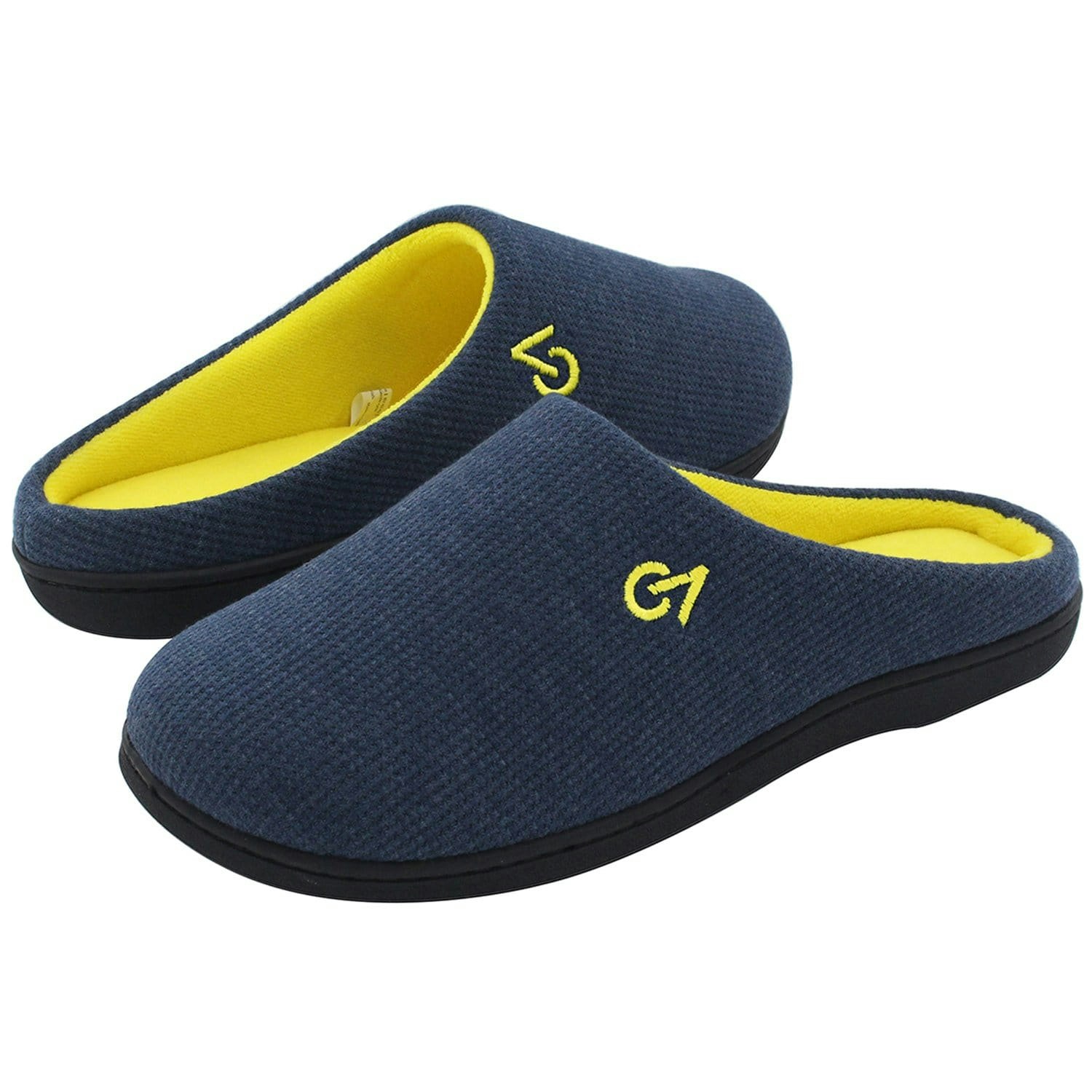 Men's Two-Tone Memory Foam Slippers gallery image