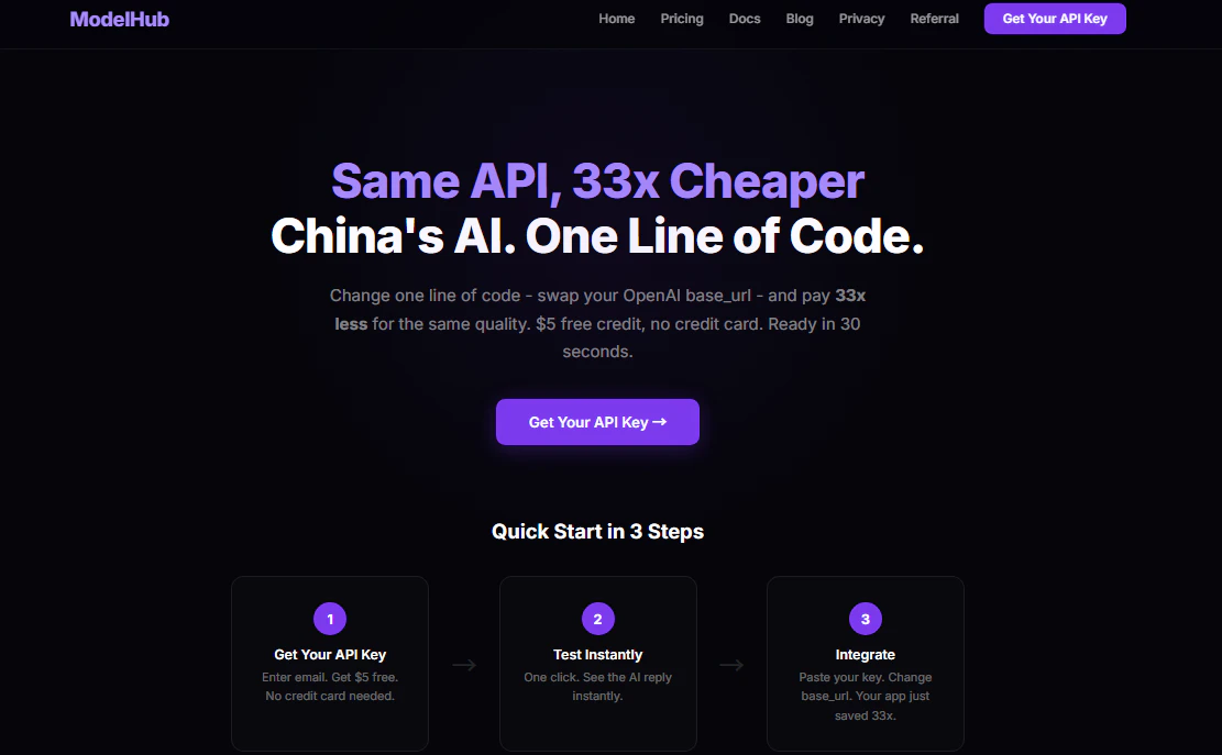ModelHub API screenshot 2