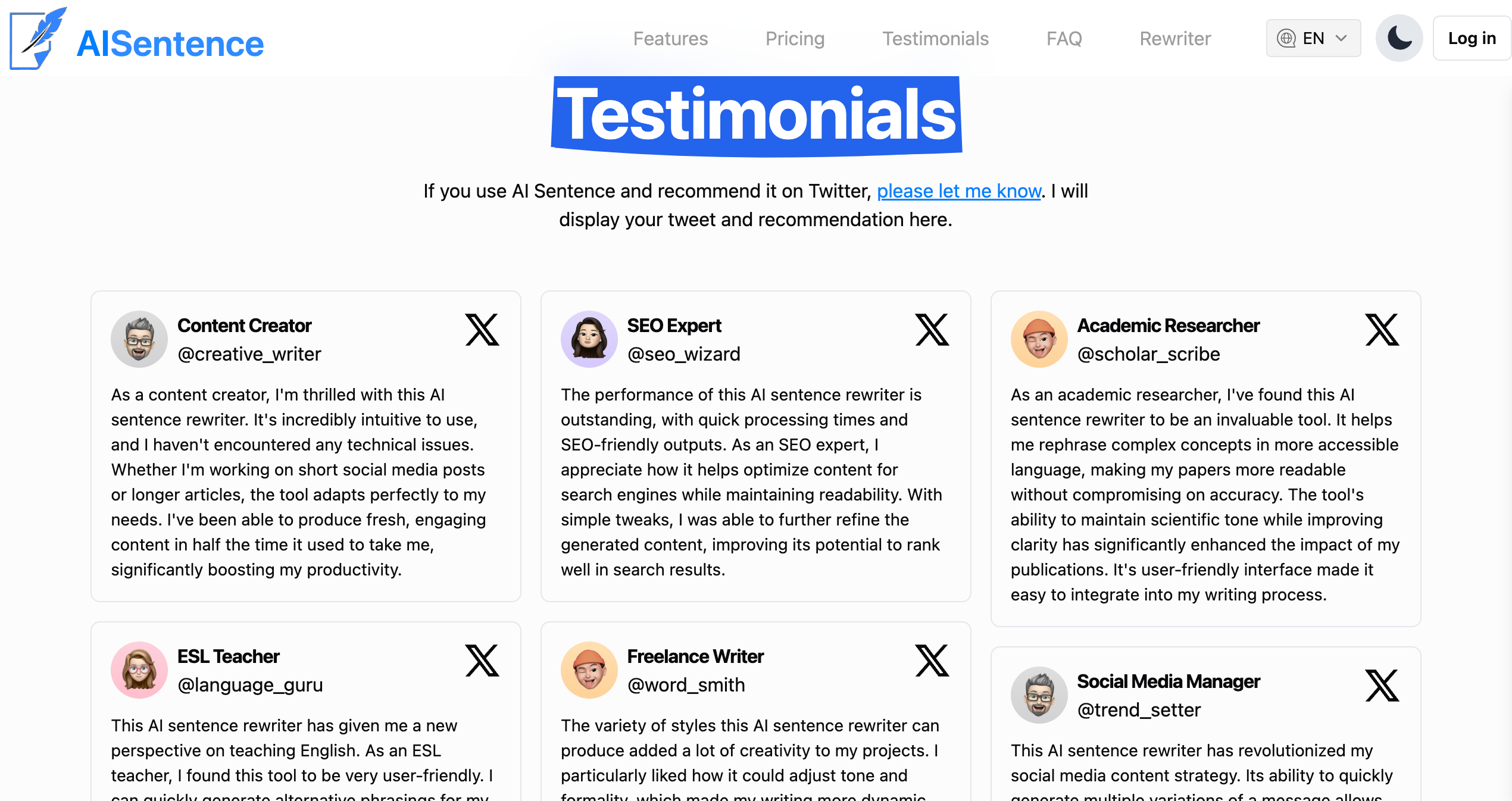 AI Sentence Rewriter gallery image