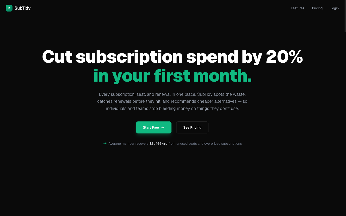 SubTidy gallery image