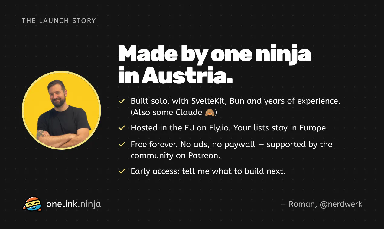 Onelink.ninja - Shareable link lists screenshot 5