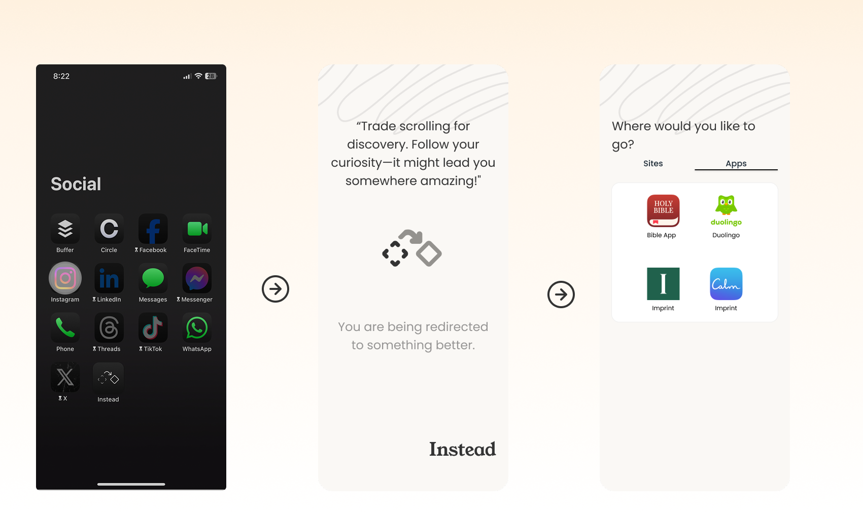 Instead App: Redirect Your Attention - Redirect distractions into mindful choices that matter media 6