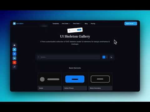 startuptile Skeleton UI Gallery-Free customizable SVG skeleton loader UI elements