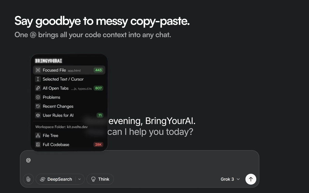 Media B Rye Perhutanan - Konteks code segera di mana -mana laman web sembang AI 3
